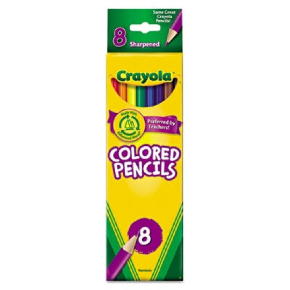 Crayola 8 Colored Pencils || الوان خشبية كرايولا ٨ لون