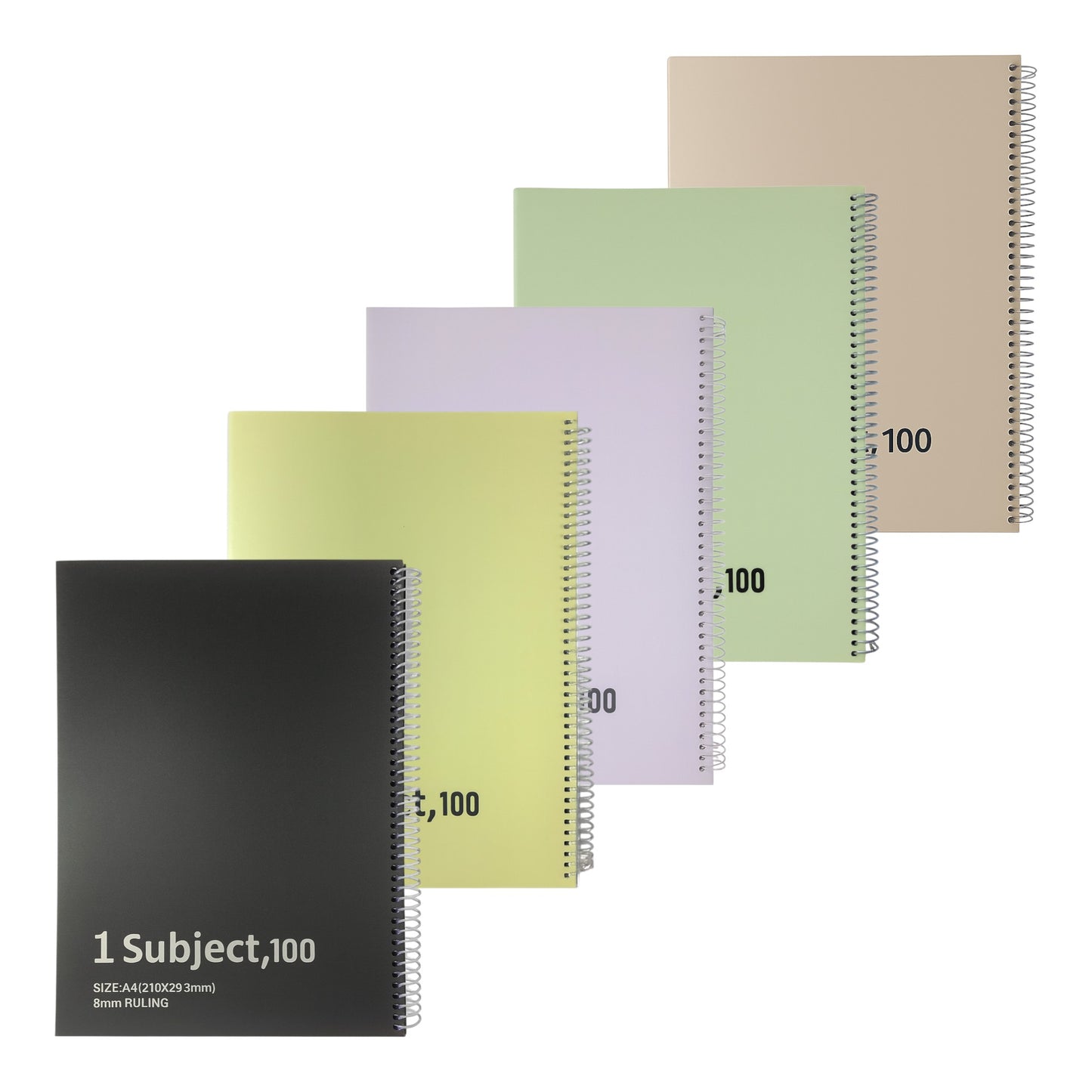 A&T College Notebook A4 Size 100 Sheets Assorted Color || دفتر جامعة اي اند تي حجم اي فور عدد ١٠٠ ورقة الوان متنوعة