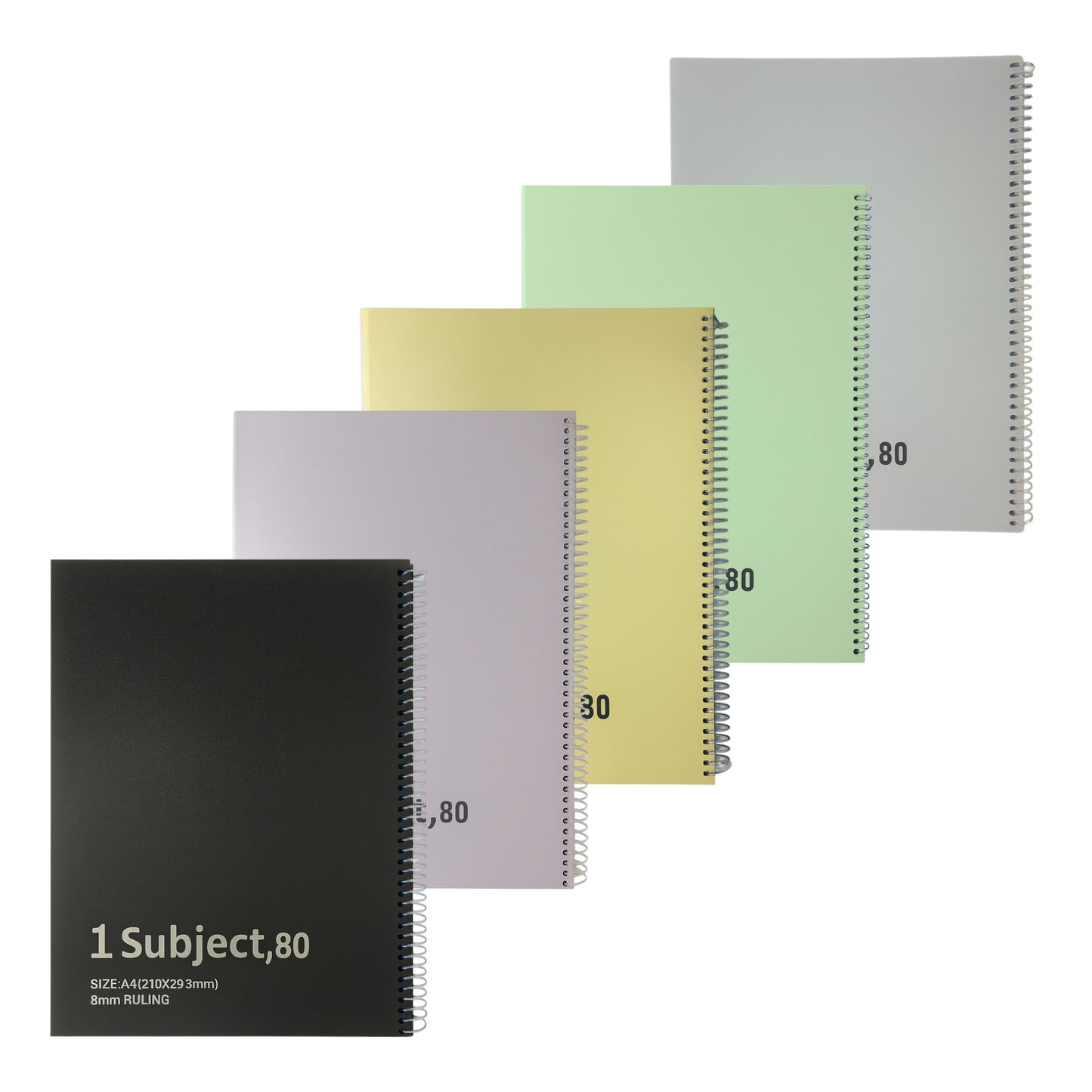 A&T College Notebook A4 Size 80 Sheets Assorted Color|| دفتر جامعة اي اند تي حجم اي فور عدد ٨٠ ورقة الوان متنوعة