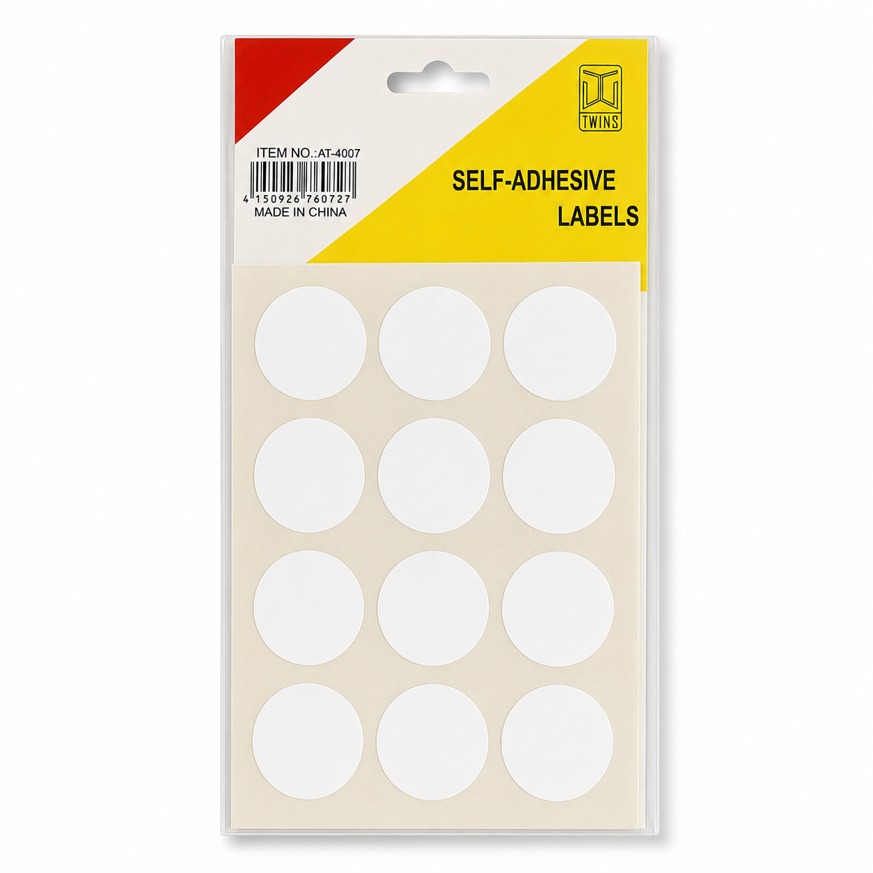 A&T Round White Sticker Pack 120 Stickers || ستيكرات اي اند تي دائرية عدد 120 ستيكر