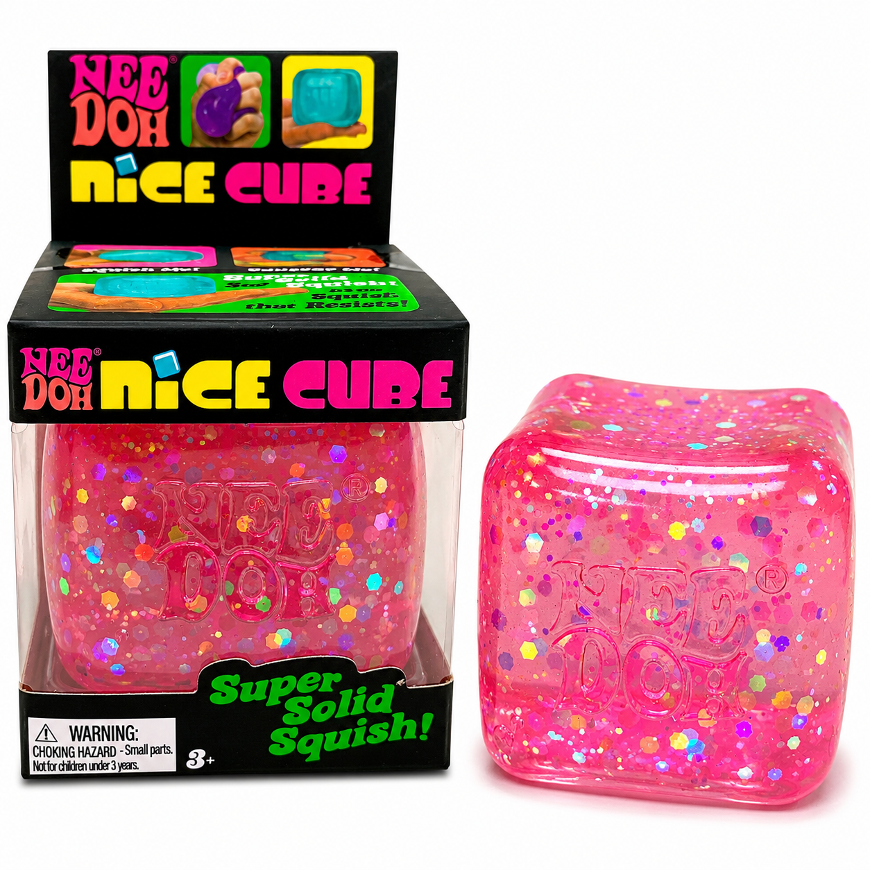 Needoh Nice Cube Glitter Pink || مكعب نيدو جليتر وردي