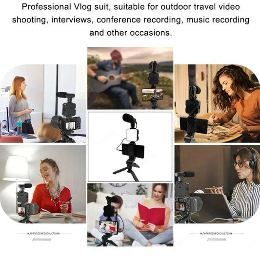 SMQ 5in1 Tripod Holder Vlogging Kits Live Selfie MY-7123 || اس ام كيو 5*1 مجموعات تصوير الفيديو و السيلفي المباشرة