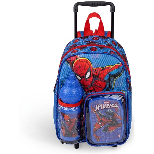 MARVEL SPIDERMAN SPIDERMAN BRAND NEW 3 IN 1 TROLLEY SET 13" || طقم شنطة تروللي مارفل سبايدرمان سبايدرمان الجديدة كليًا ٣ في ١ ، 13 إنش