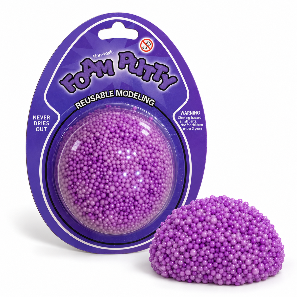 Foam Putty Egg Purple || بيضة صلصال فوم بنفسجي