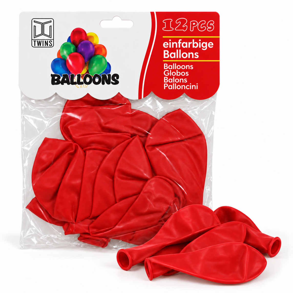 TWINS Red Balloons 12 Pcs || بالونات توينز أحمر 12 حبة