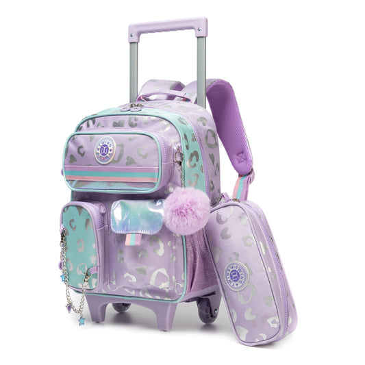14" Trolley Backpack 2PCS HEARTS TWINS || شنطة ترولي 14 انش 2 قطعه قلوب توينز