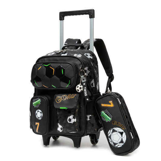 14" Trolley Backpack 2PCS GOAL TWINS || شنطة ترولي 14 انش 2 قطعه جوول توينز