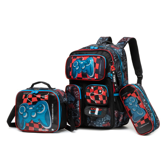 17" Backpack 3PCS GAMER TWINS || شنطة ظهر 17 انش 3 قطع بلايستيشن توينز