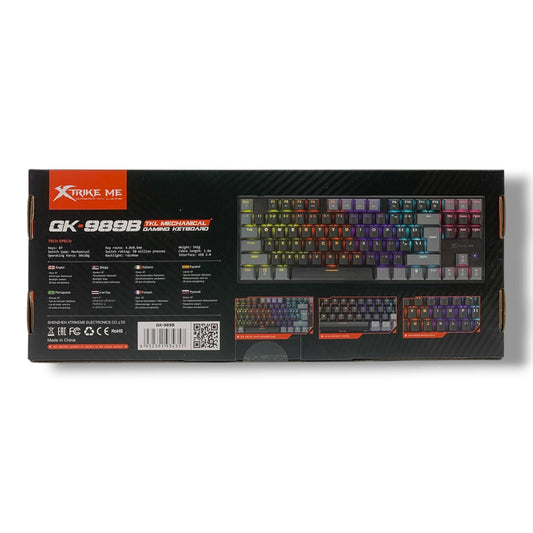 Xtrike Me Gaming Keyboard XT-GK-989B || لوحة مفاتيح ألعاب ميكانيكية سلكية Xtrike Me GK-989B