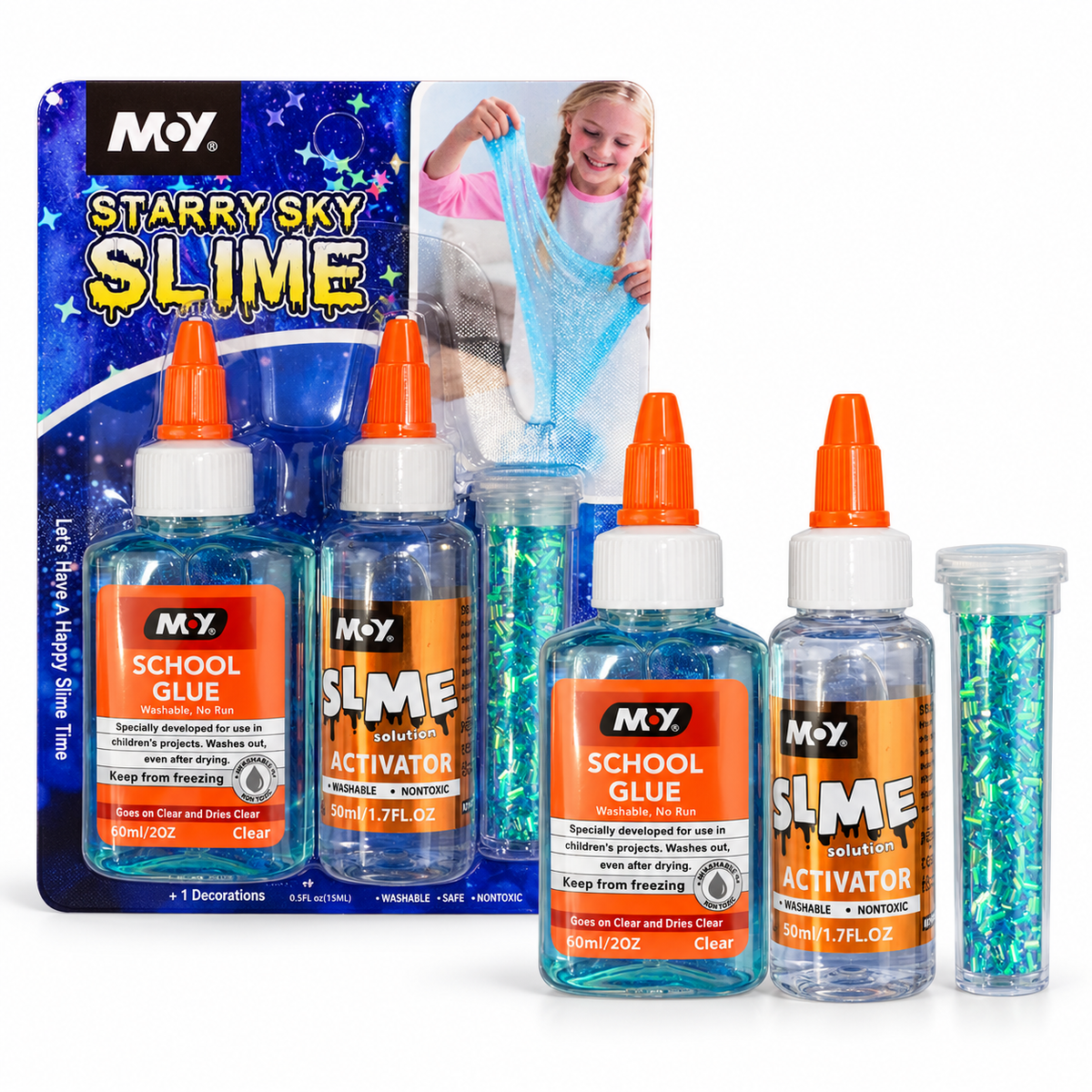 M&Y Starry Sky Slime School Glue Kit || مجموعة سلايم ستاري سكاي بغراء مدرسي إم آند واي