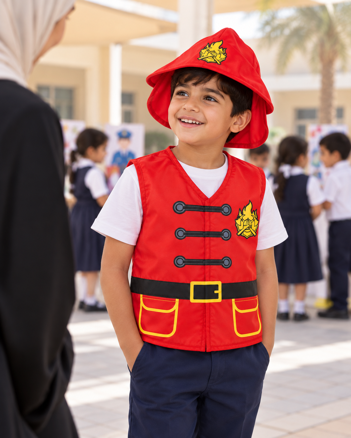 لبس اطفال طقم لعب أدوار الإطفائي – مقاس M