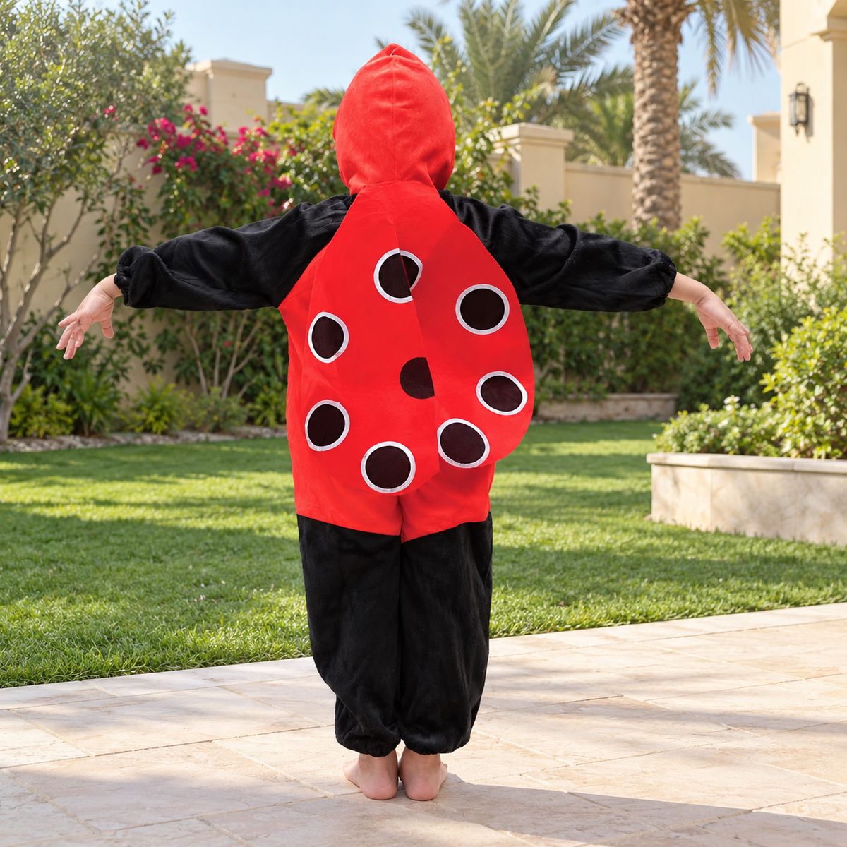 Ladybug costume — back-view lifestyle