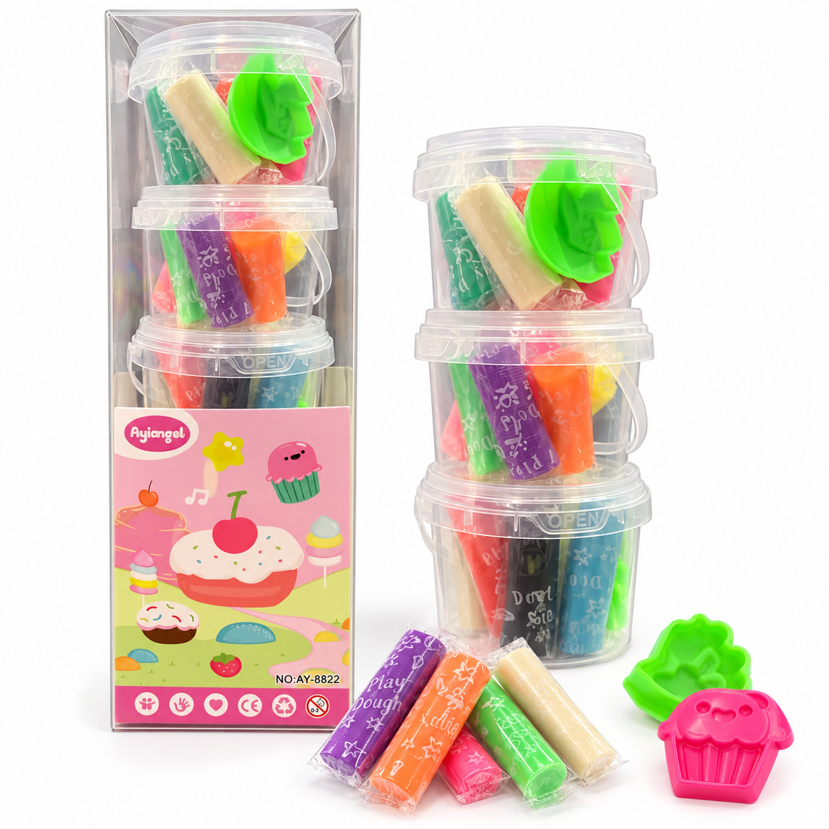 Play Dough Tower Cupcake || برج صلصال كب كيك