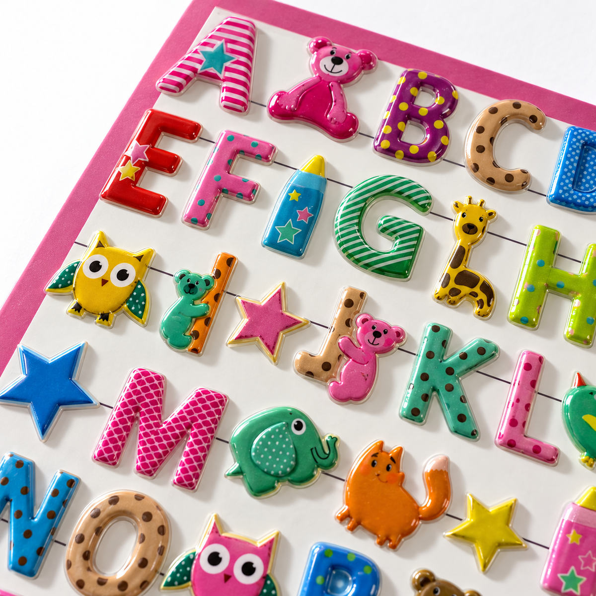 A&T Embossed Stickers English Letters || ستيكرات بارزة اي اند تي احرف انجليزي