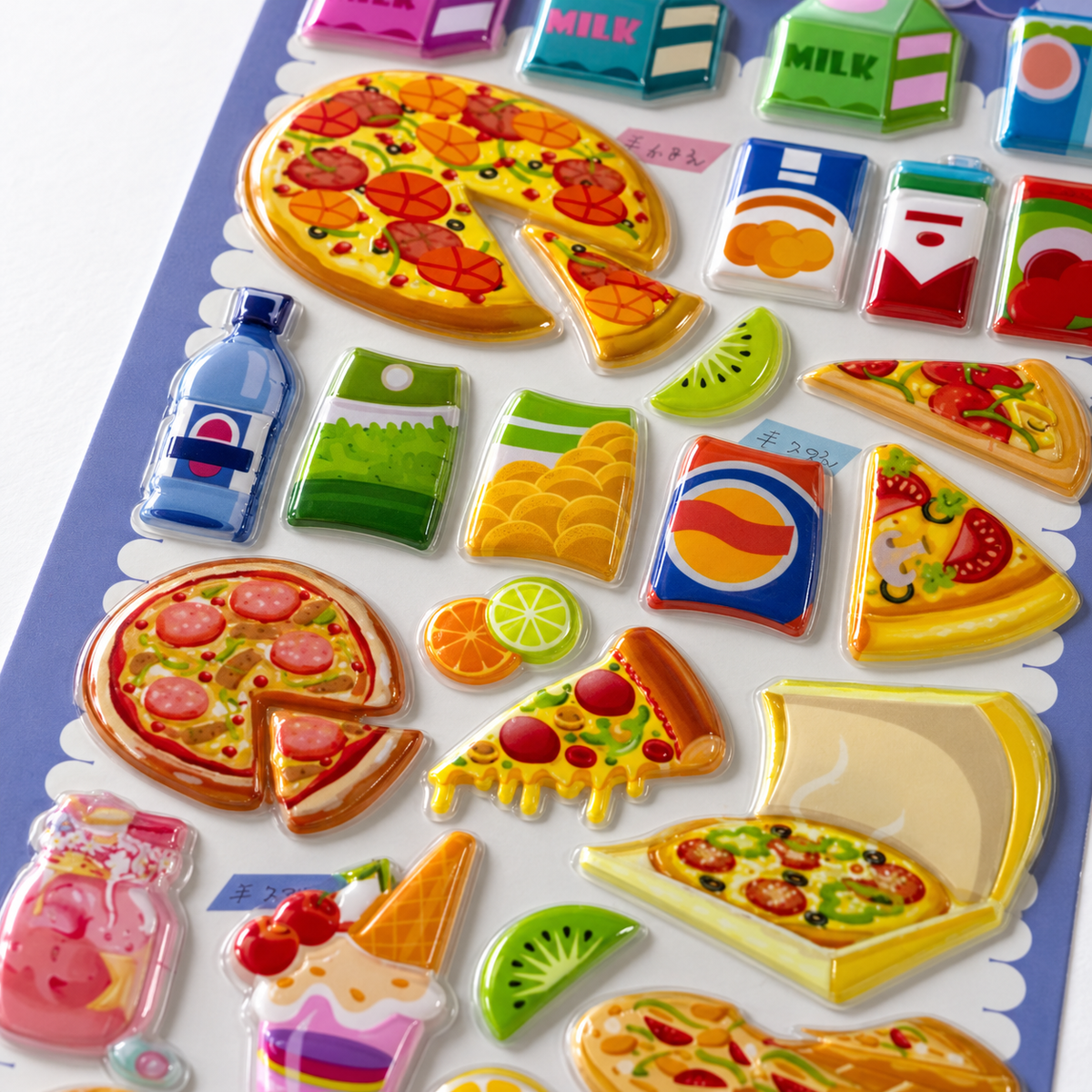 A&T Embossed Stickers Junk Food || ستيكرات بارزة اي اند تي وجبات سريعة