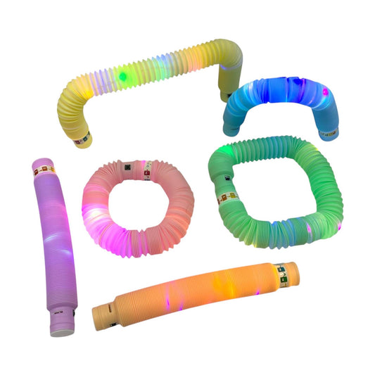 Light Up Pop Pipes 6 Colors Pastel || لعبة الأسطوانة المضيئة ٦ لون باستيل