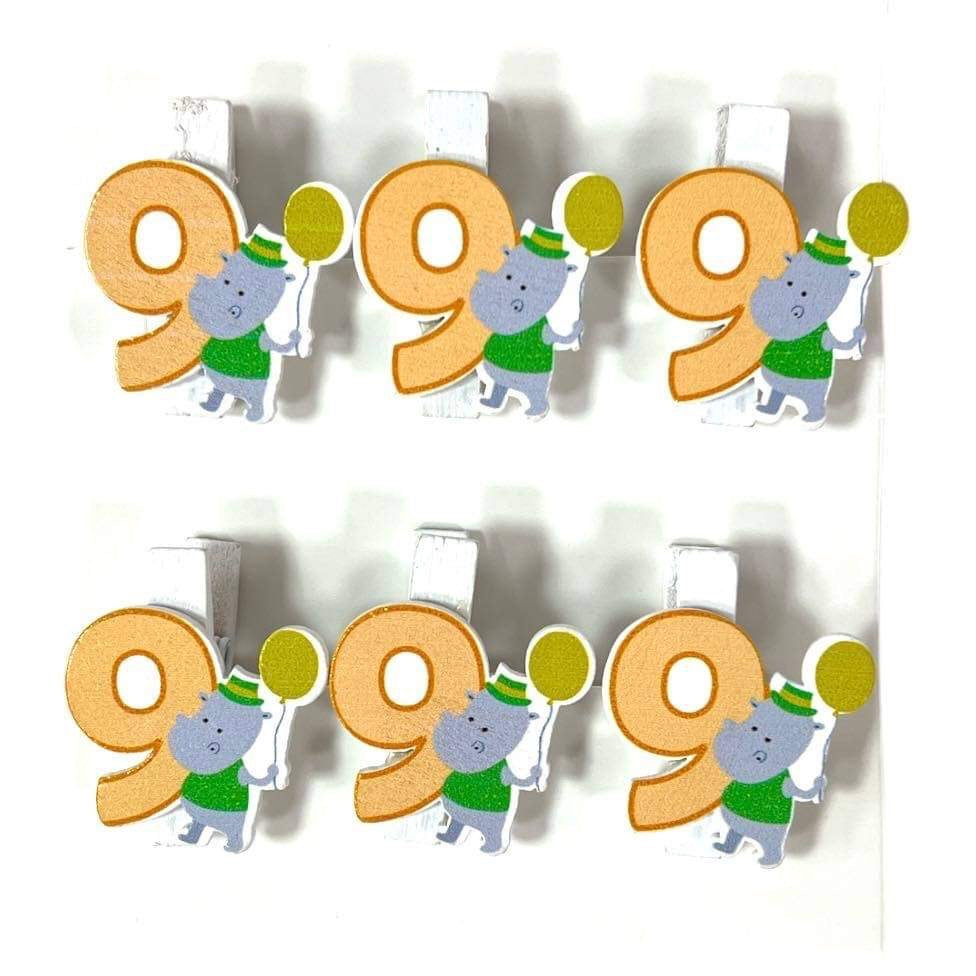 Wooden Craft Clips Numbers || ملاقط خشب ارقام