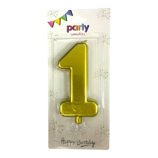 Birthday Candles Gold Color from 0-9 || شموع اعياد ميلاد لون ذهبي من ٠-٩