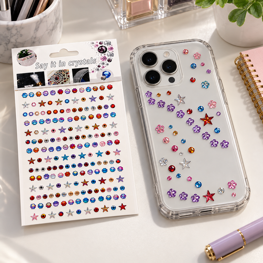 Bedazzeled crystal Stickers Assorted Colors #4 || ستيكرات كريستال الوان متنوعة #4