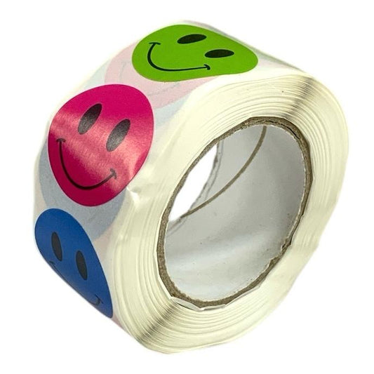 A&T Smiley Encouragement Stickers 500 Pcs || رول ستيكرات تشجيعية سمايلي ٥٠٠ حبة