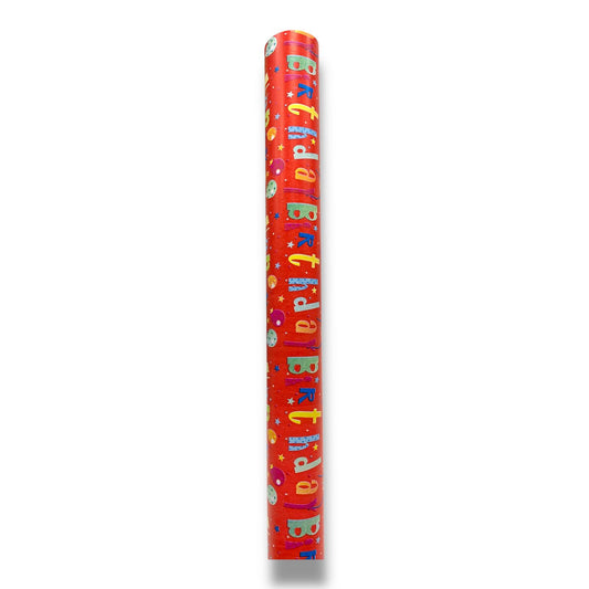 Gift Wrapping Paper 2 M x 70 cm #34 Happy Birthday || رول تغليف هدايا مقاس ٢ متر في ٧٠ سم #34 عيد ميلاد