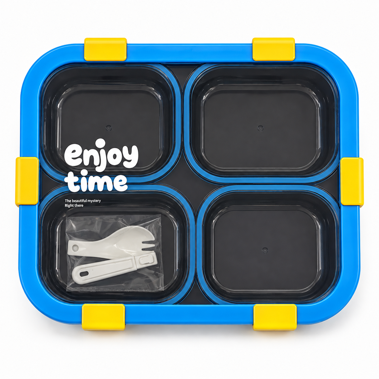 Lunch Box 4 Sections Blue || لانش بوكس 4 اقسام ازرق