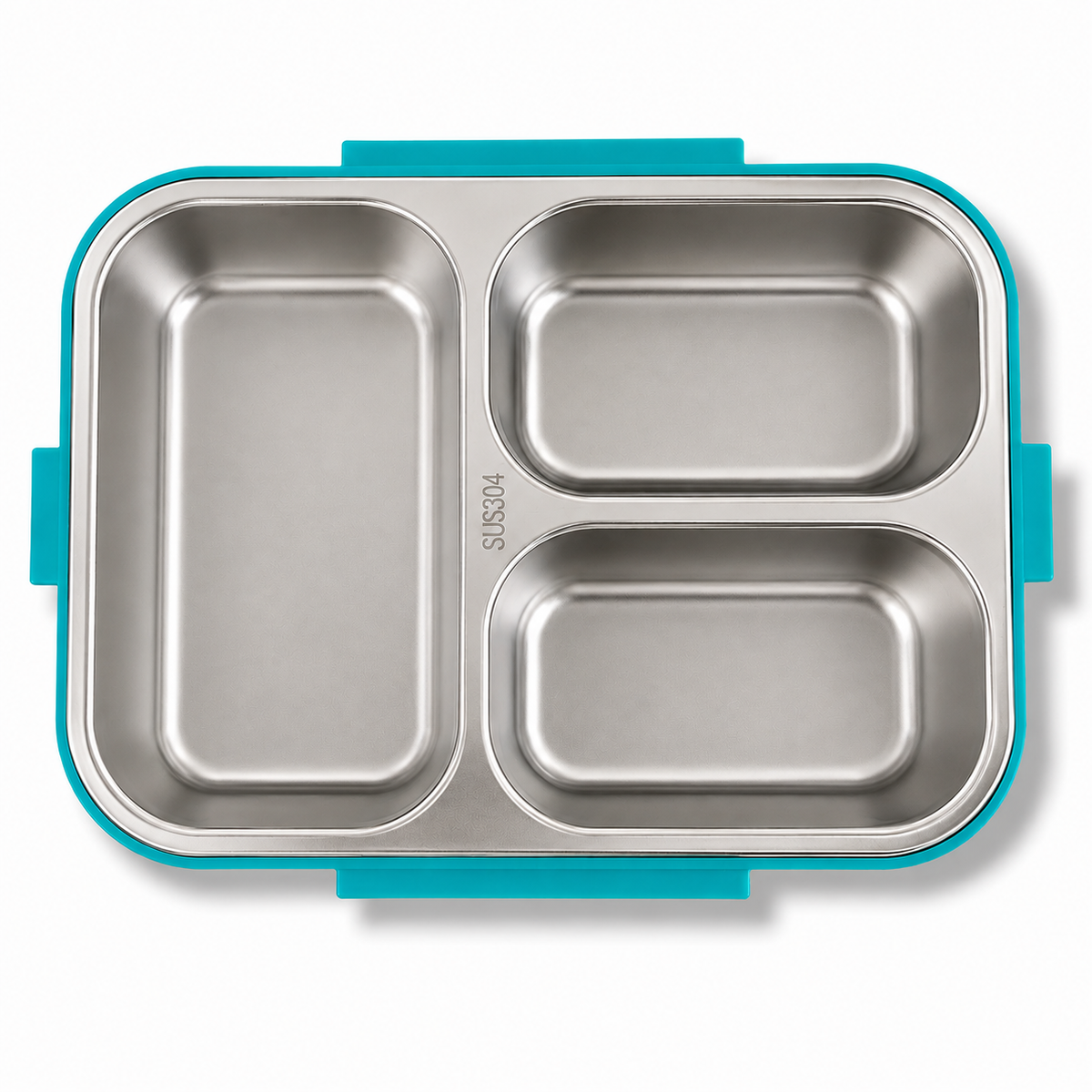 Lunch Box 3 Sections Green || لانش بوكس 3 اقسام ستيل اخضر
