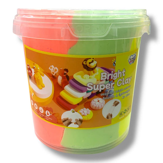 Bright Super Clay Light 1000 g Pastel Colors || برايت سوبر كلاي لايت - صلصال خفيف يجف بالهواء 1000 جرام بألوان باستيل