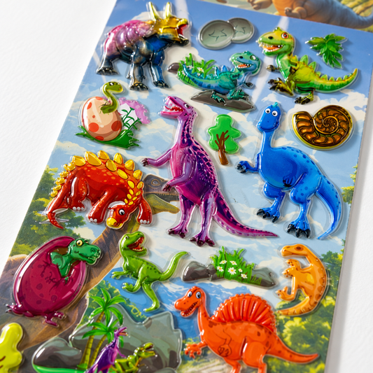 A&T Embossed Stickers Dinosaurs #2 || ستيكرات بارزة اي اند تي ديناصورات #2
