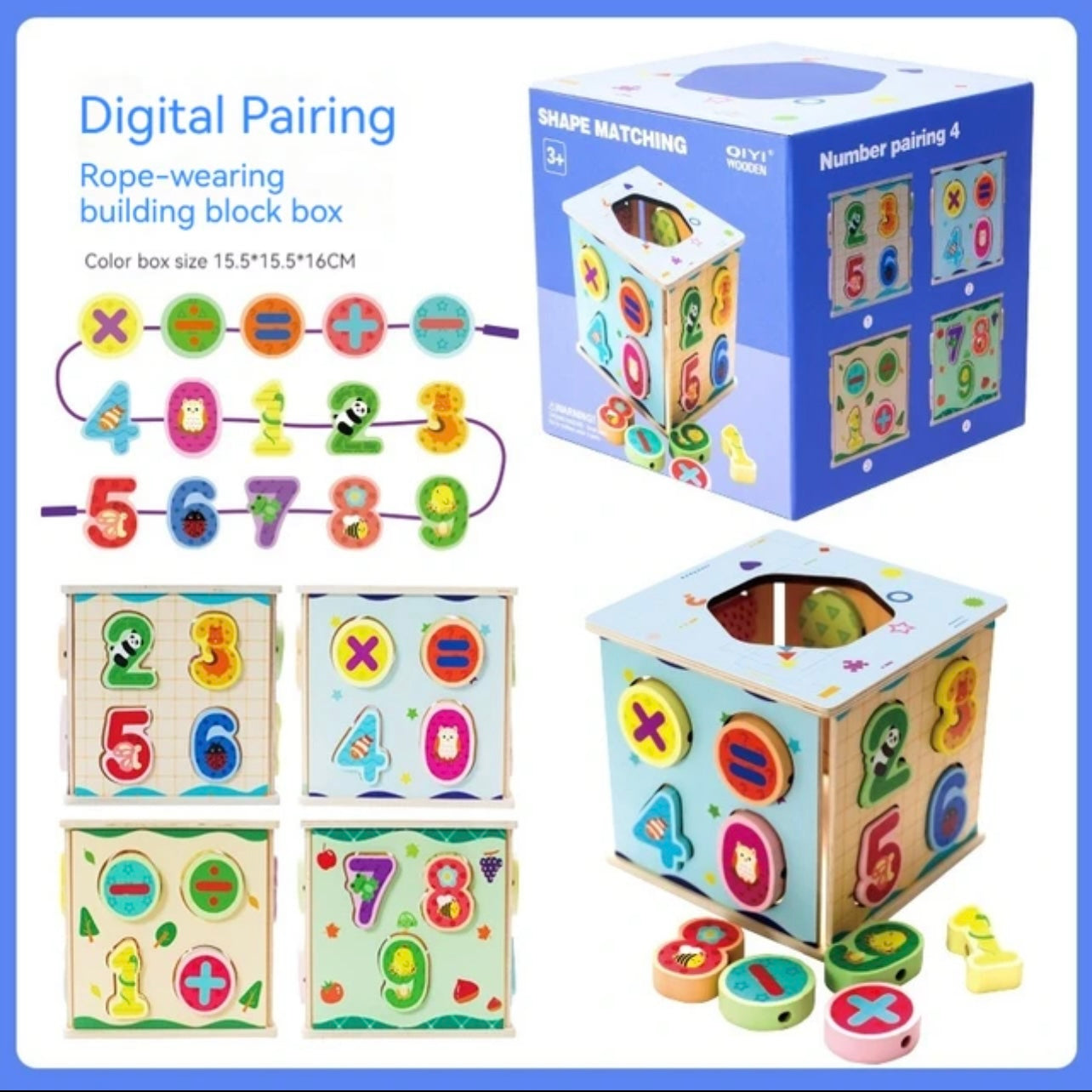 Shape Matching Puzzle Cube Numbers