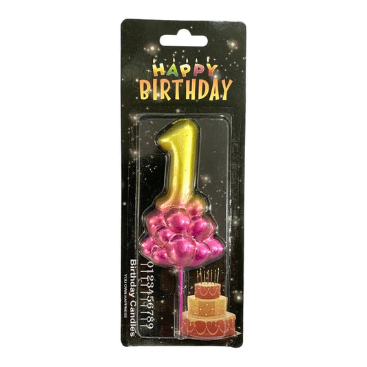 Birthday Candles Golden Color from 0-9 || شموع اعياد ميلاد لون ذهبي من ٠-٩