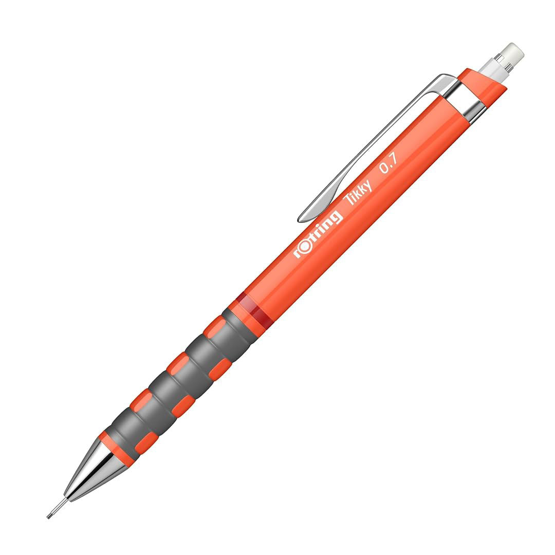 Rotring Tikky Mechanical Pencil 0.7mm Neon Orange || قلم رصاص ميكانيكي روترينج تيكي 0.7 مم برتقالي نيون