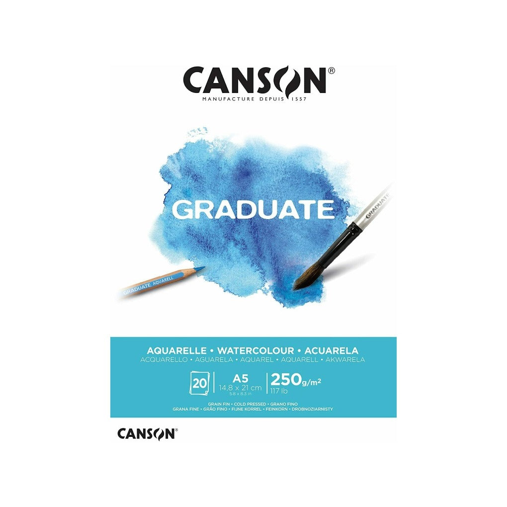 Canson Graduate Aquarelle 250 Gm A5 || A5 كراسة رسم كانسون للمائي 250جم