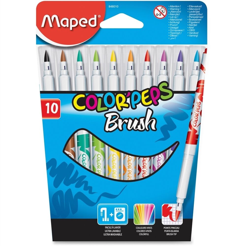 Maped Color Peps Brush 10 Colors || الوان شينيه مابد راس فرشاه 10 لون