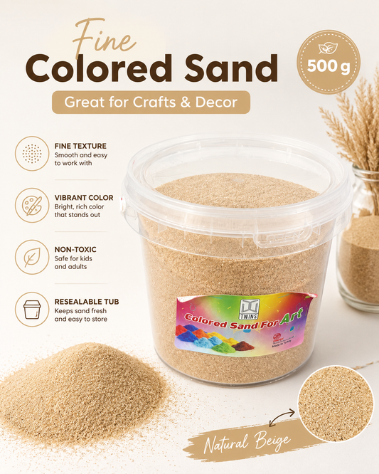Twins Colored Sand 500g Plain || رمل ملون توينز 500 جرام ساده