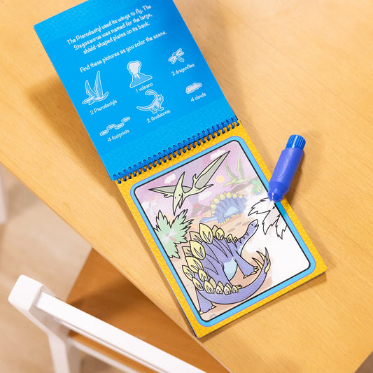 Melissa and Doug Water Reveal Pad Fairy Water Wow Dinosaurs || ميليسا آند دوج لوحة رسم بالقلم المائي الديناصورات