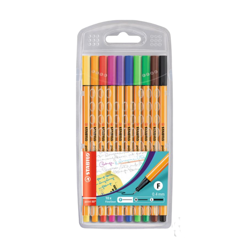 Stabilo Fineliner Set of 10 Colors || مجموعة اقلام ستابيلو ١٠ لون