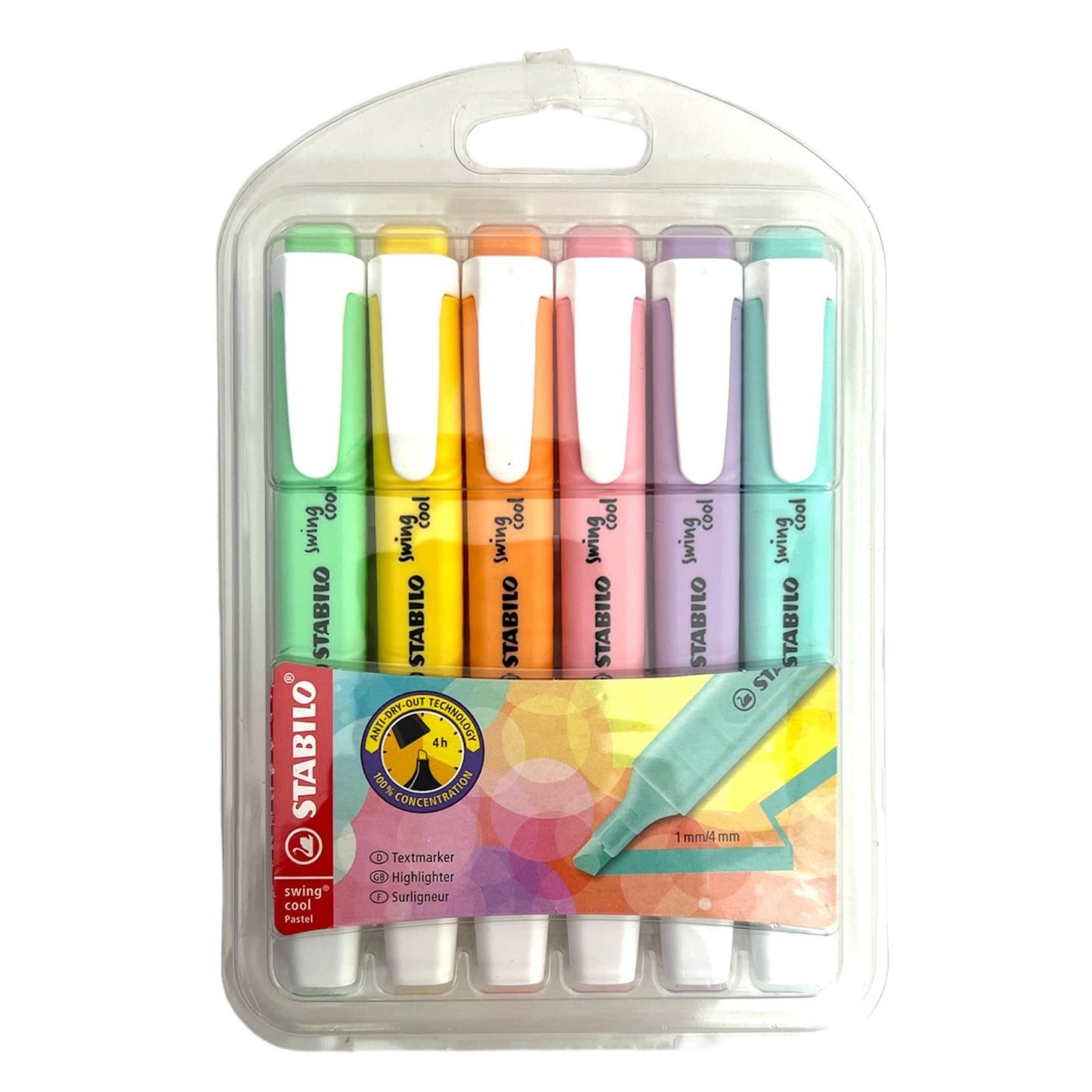 Stabilo Highlighters Swing Cool 6 Colors || الوان فسفوري ستابيلو باستيل ٦ لون