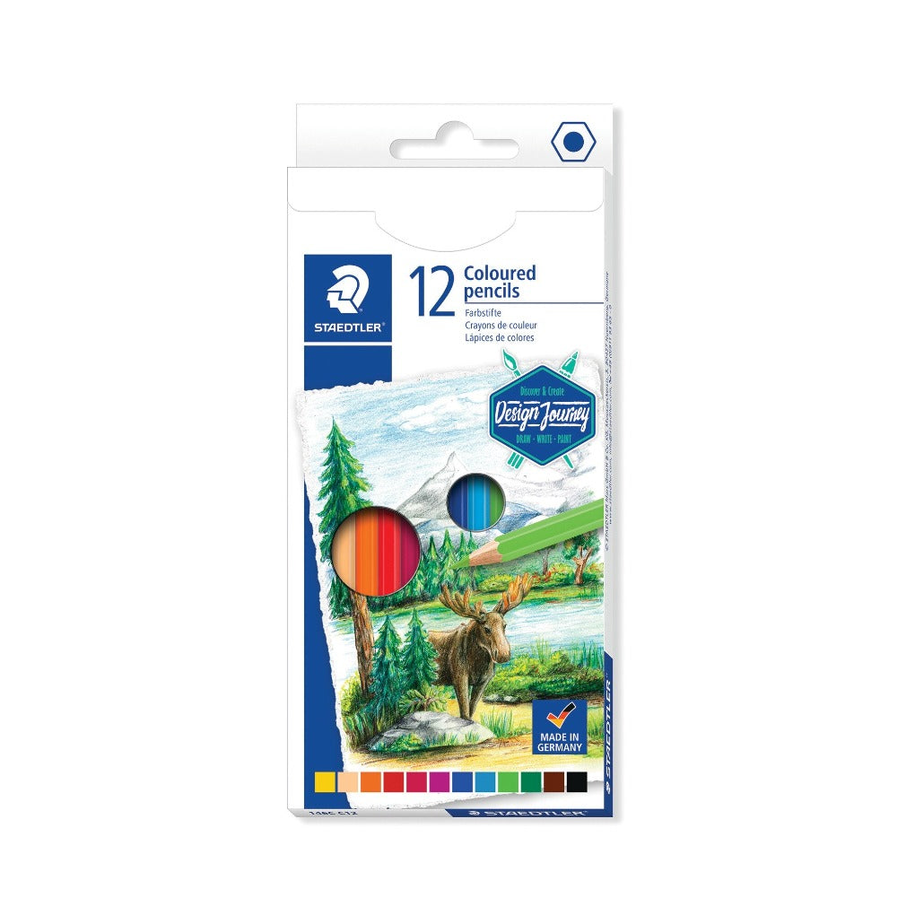 Staedtler Hexagonal Colored Pencils 12 Colors || الوان خشبية سداسية ستدلر ١٢ لون