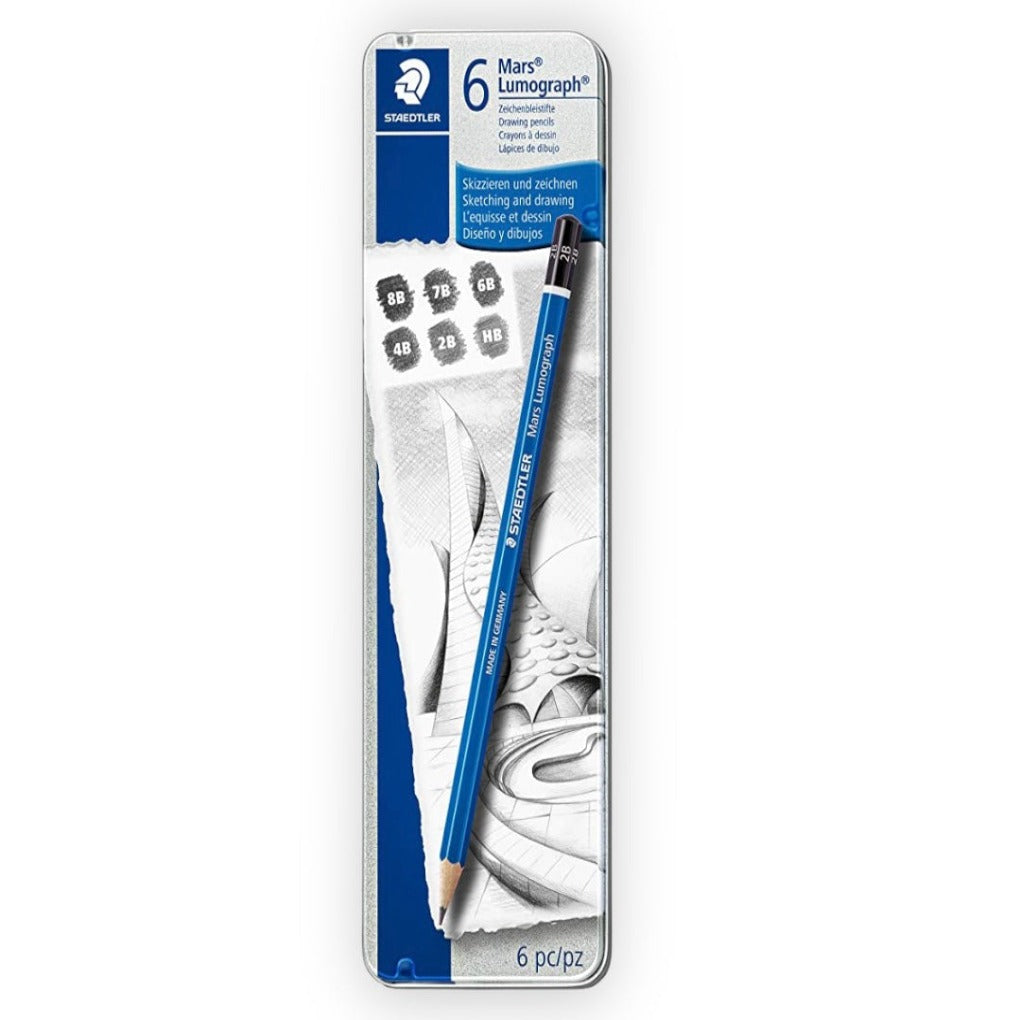 Staedtler Mars Lumograph 6 Sketch Pencils Set || مجموعة اقلام رصاص