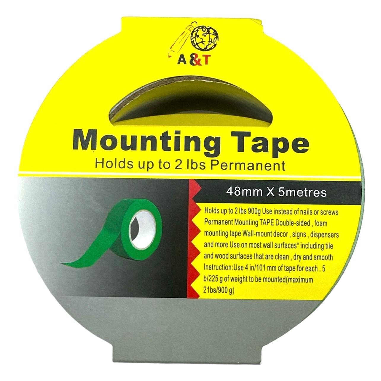 A&T Mounting Double Sided Tape 48 mm x 5 Meters || تيب فوم دبل فيس اي اند ٤٨ مم * ٥ متر