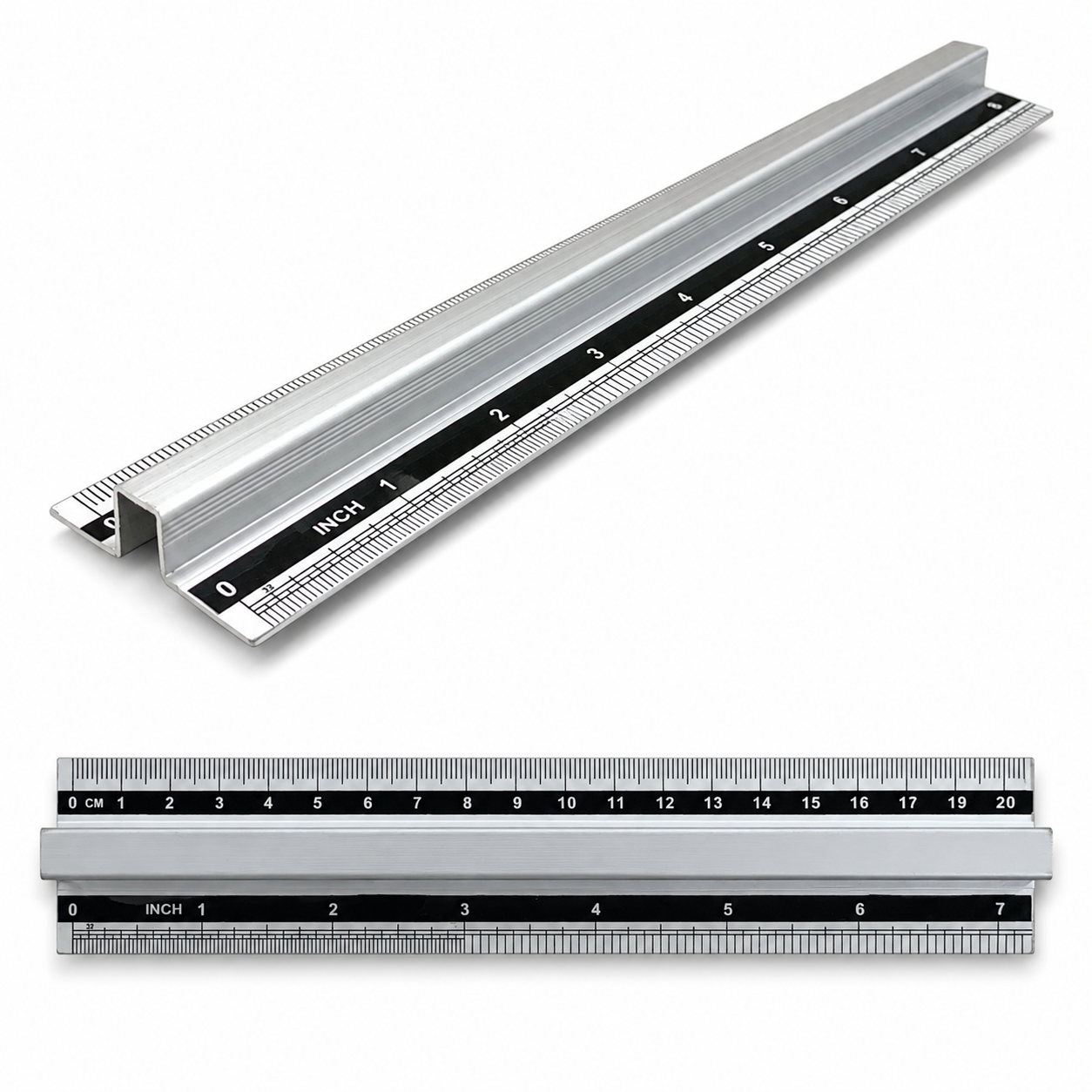 Aluminum Ruler With Handle 20 cm || مسطرة المنيوم مع يده 20 سم