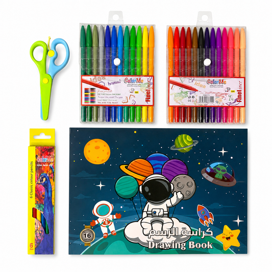 4-piece stationery set + B4 transparent file #2 || مجموعة قرطاسية 4 قطع + ملف شفاف بي فور #2