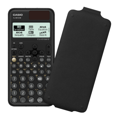 Casio fx-991CW ClassWiz scientific calculator with protective cover, official Casio photo