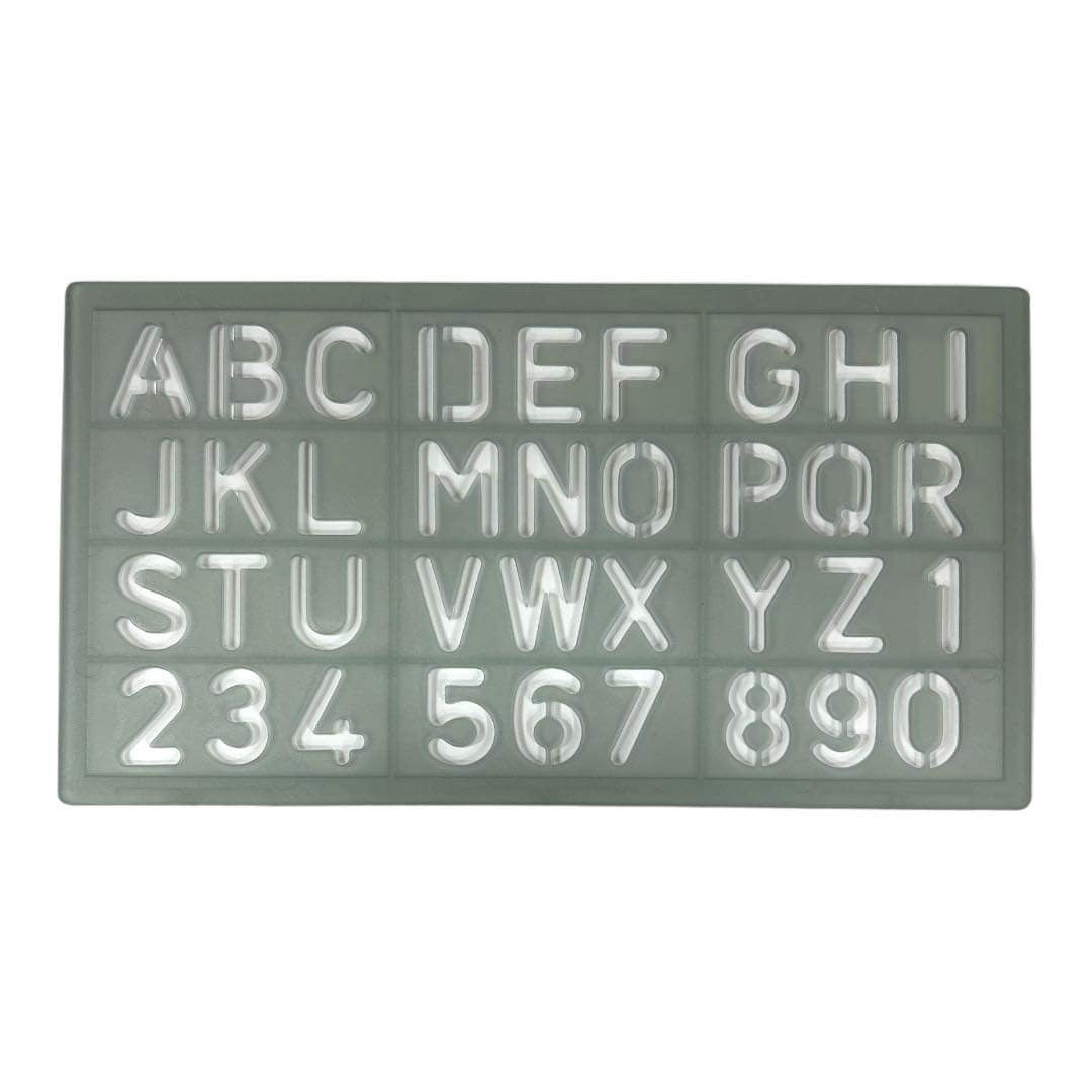Engineering Cox Lettering Stencil Ruler Alphabets Numbers || مسطرة هندسية ستنسل احرف و ارقام
