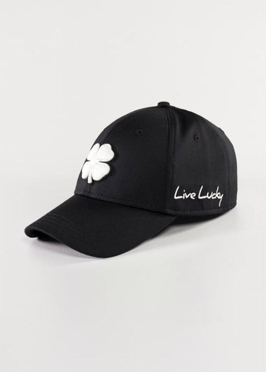 PREMIUM CLOVER 41(BLACK/WHITE LOGO) || كاب بلاك كلوفر #14