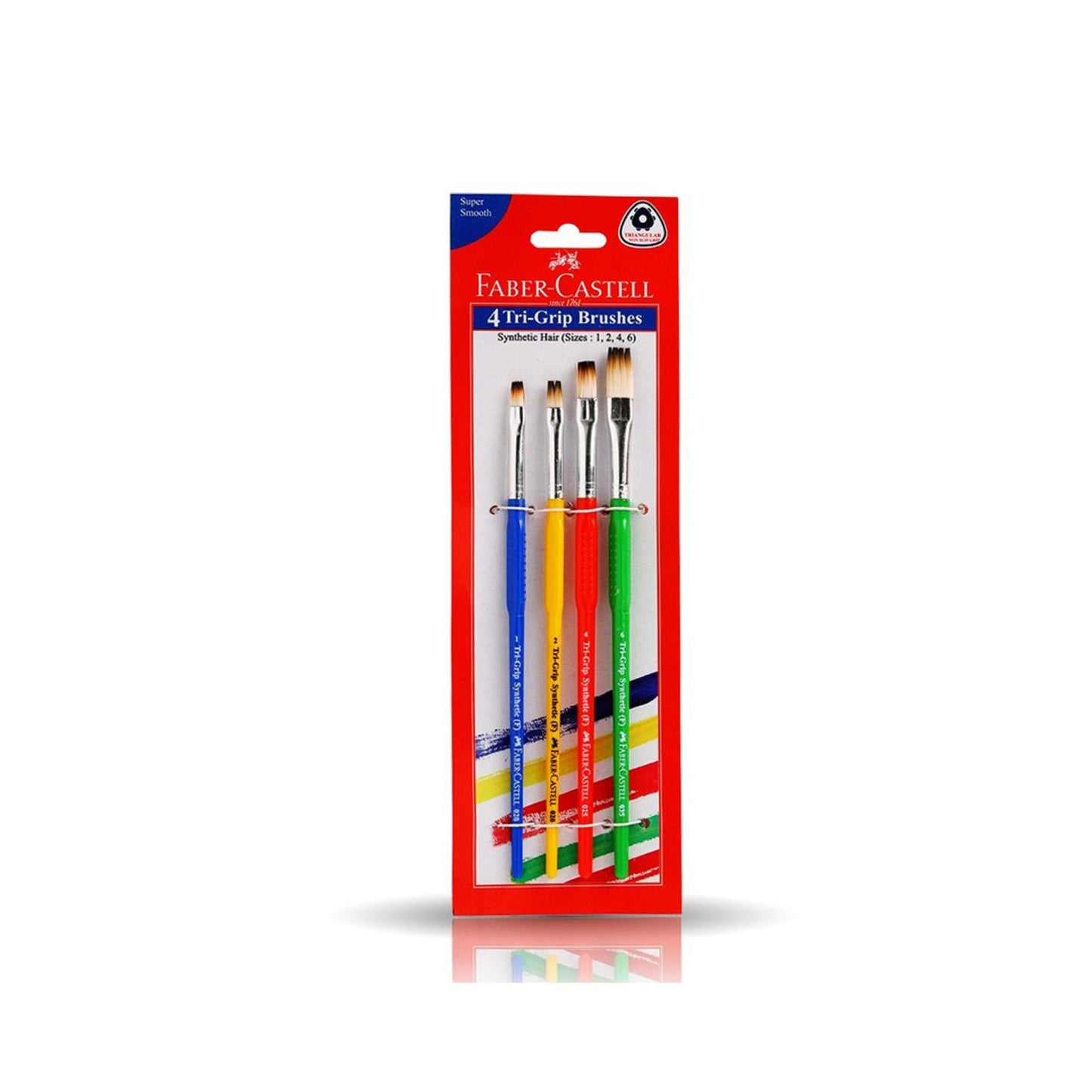 Faber Castell 4 Tri Grip Artist Brush || فرش فيبر كاستل 4 حبة مثلث