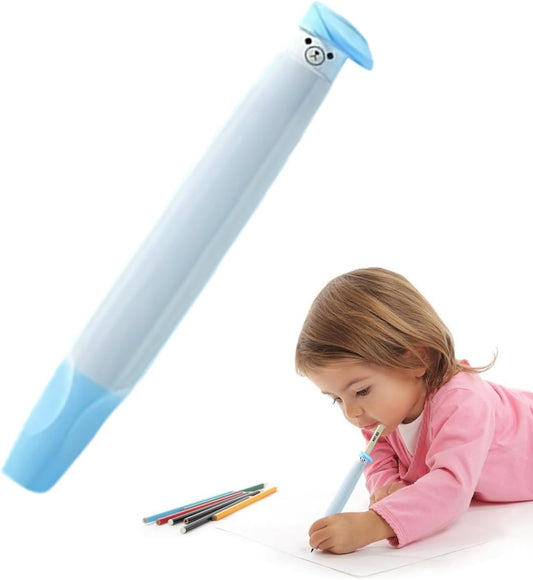 Silicone Hand Writing Aid Pencil Holder For Kids Blue Color || مسكة قلم كاملة للاطفال لون ازرق