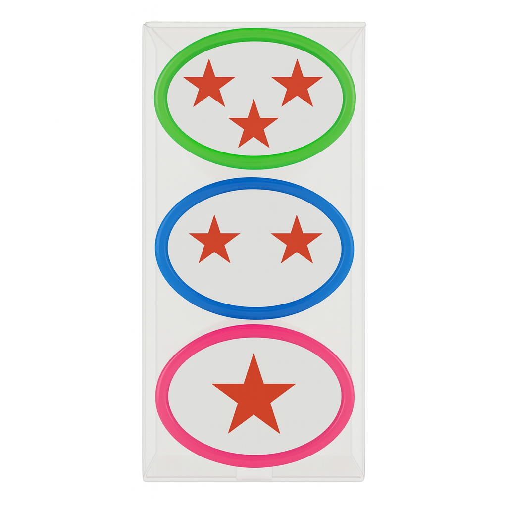 Stars Encouraging Stamps 3 Pcs || طباعات تشجيعية نجوم 3 حبات