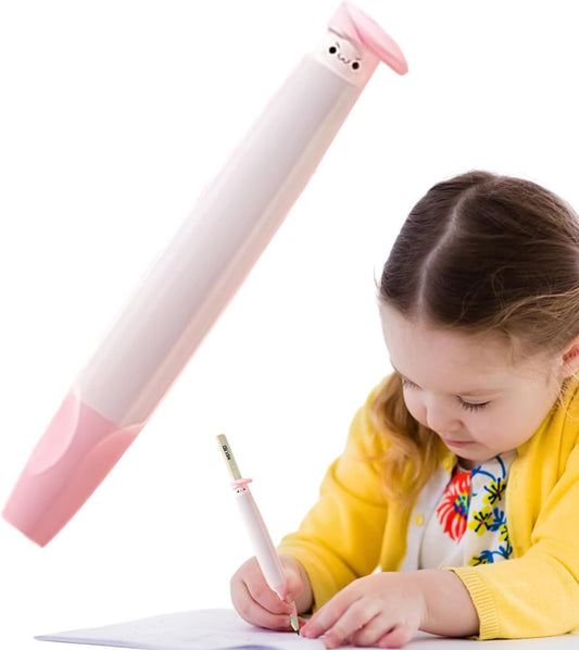 Silicone Hand Writing Aid Pencil Holder For Kids Pink Color || مسكة قلم كاملة للاطفال لون وردي